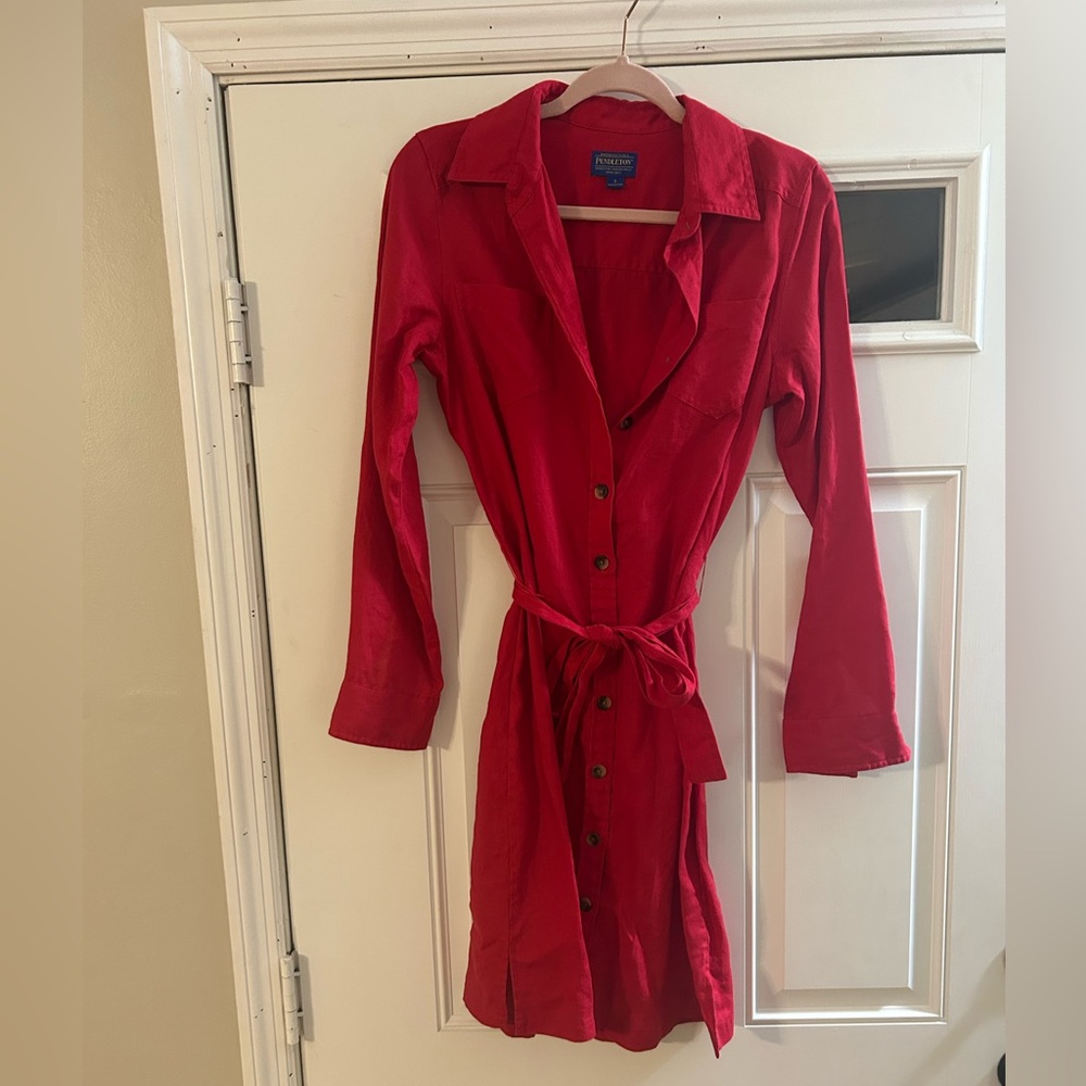 Pendleton Red Linen Dress